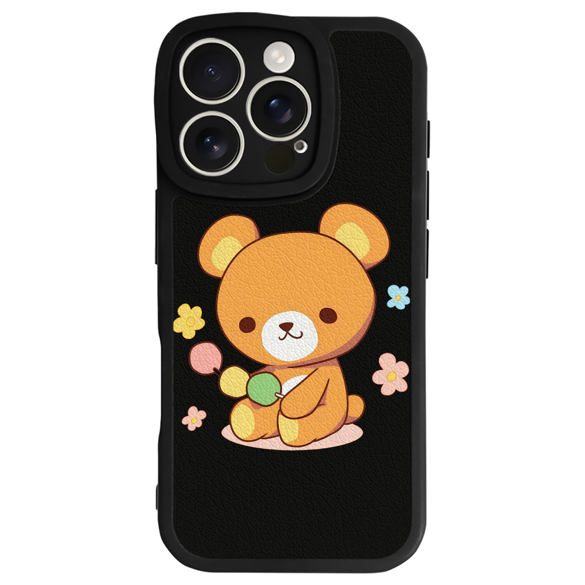 （画像用） リラックマ リラックマ キイロイトリ Rilakkuma Korilakkuma Kiiroitori 【iPhone 16シリーズ対応】シリコンスマホケース（レザー調） 材質：シリコン